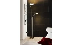 Uplight|Golvläslampor-Eglo Sarrione Golvlampa 180cm LED 3000K 2,8+17W Matt Nickel