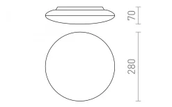 Badrumslampor Tak-Rendl Sassari Plafond 28cm 24W 3000K Vit IP65