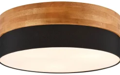 Plafonder < Trio Lighting Seasons Plafond 50cm E27 svart/trä