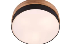 Plafonder < Trio Lighting Seasons Plafond 50cm E27 svart/trä