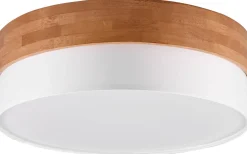 Plafonder-Trio Lighting Seasons Plafond 50cm E27 vit/trä