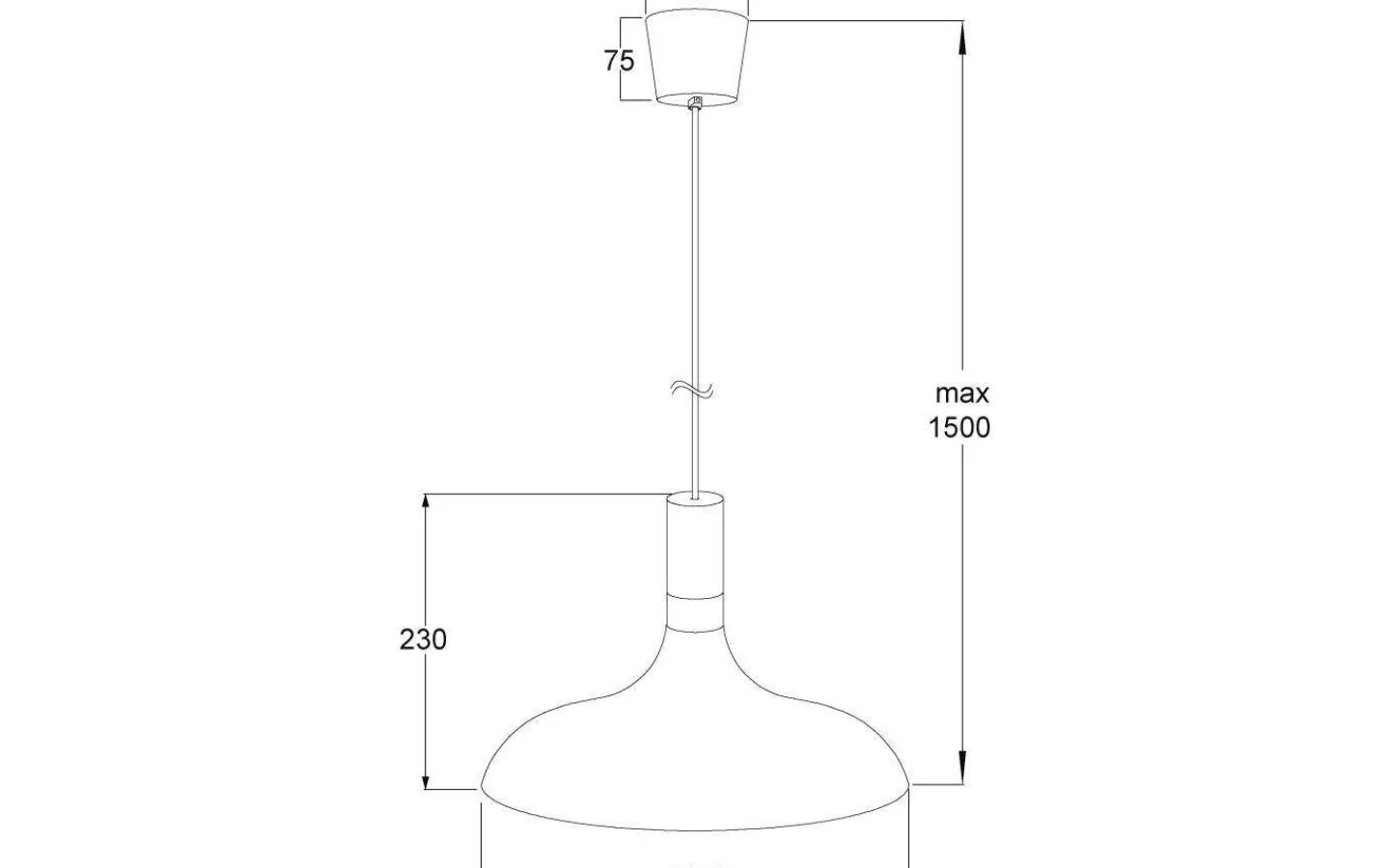 Kök & Matplats < Aneta Sense Taklampa 34cm Vit