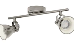 Avlånga Takspotlights|Takspot Med 2 Lampor < Eglo Seras Takspotlight 37cm GU10 LED 3000K 2x3W Antik Nickel