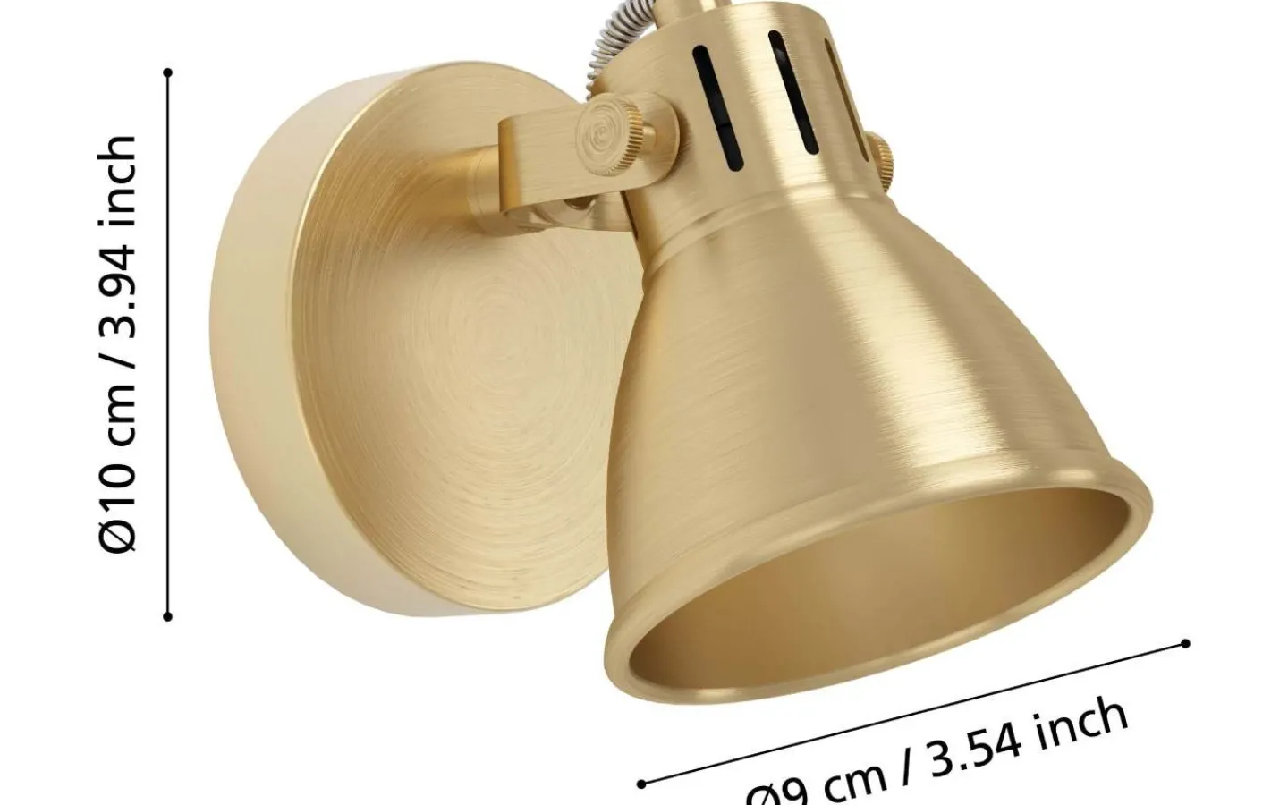 Läslampor < Eglo Seras Vägglampa LED 3000K 3W Guldfärgad