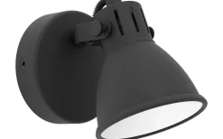 Läslampor-Eglo Seras Vägglampa LED 3000K 3W Svart