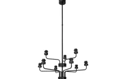 Stora Taklampor Ø70-150 Cm < Hallbergs Serena Taklampa 9L 70cm Svart