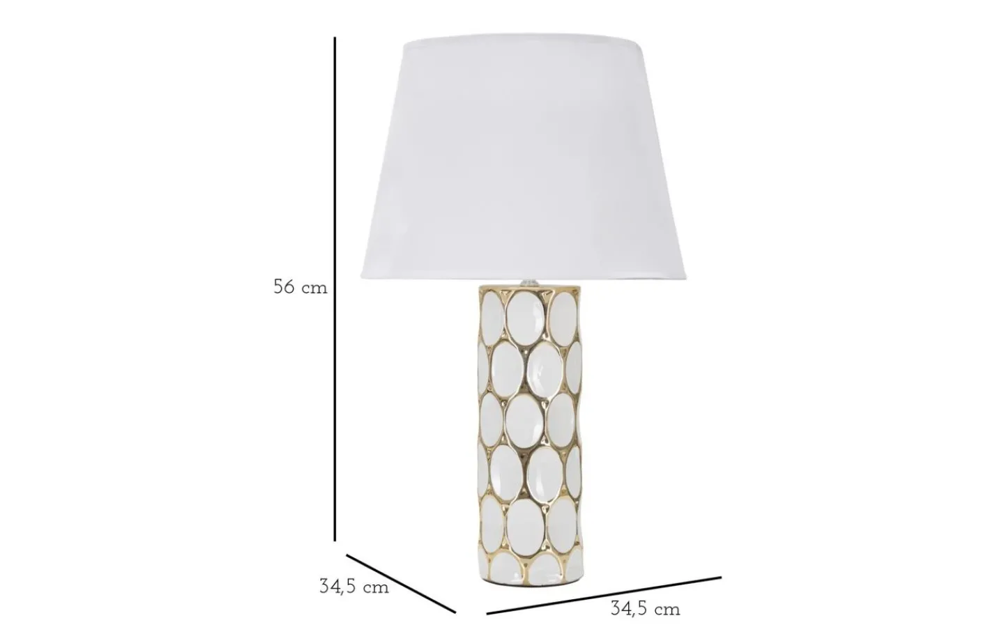Bordslampor-Mauro Ferretti Sfera Bordslampa 56cm Vit