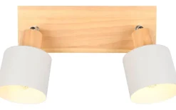 Takspot Med 2 Lampor-Trio Lighting Shanti Spotlight 2-delad E14 varmgrå/trä