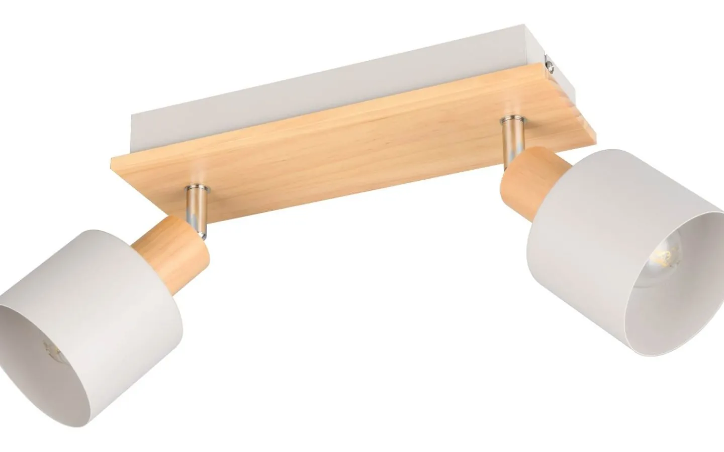 Takspot Med 2 Lampor-Trio Lighting Shanti Spotlight 2-delad E14 varmgrå/trä
