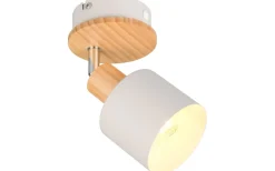 Läslampor-Trio Lighting Shanti Spotlight E14 varmgrå/trä