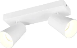 Takspot Med 2 Lampor < Trio Lighting Sharp Spotlight 2-delad GU10 matt vit/guld