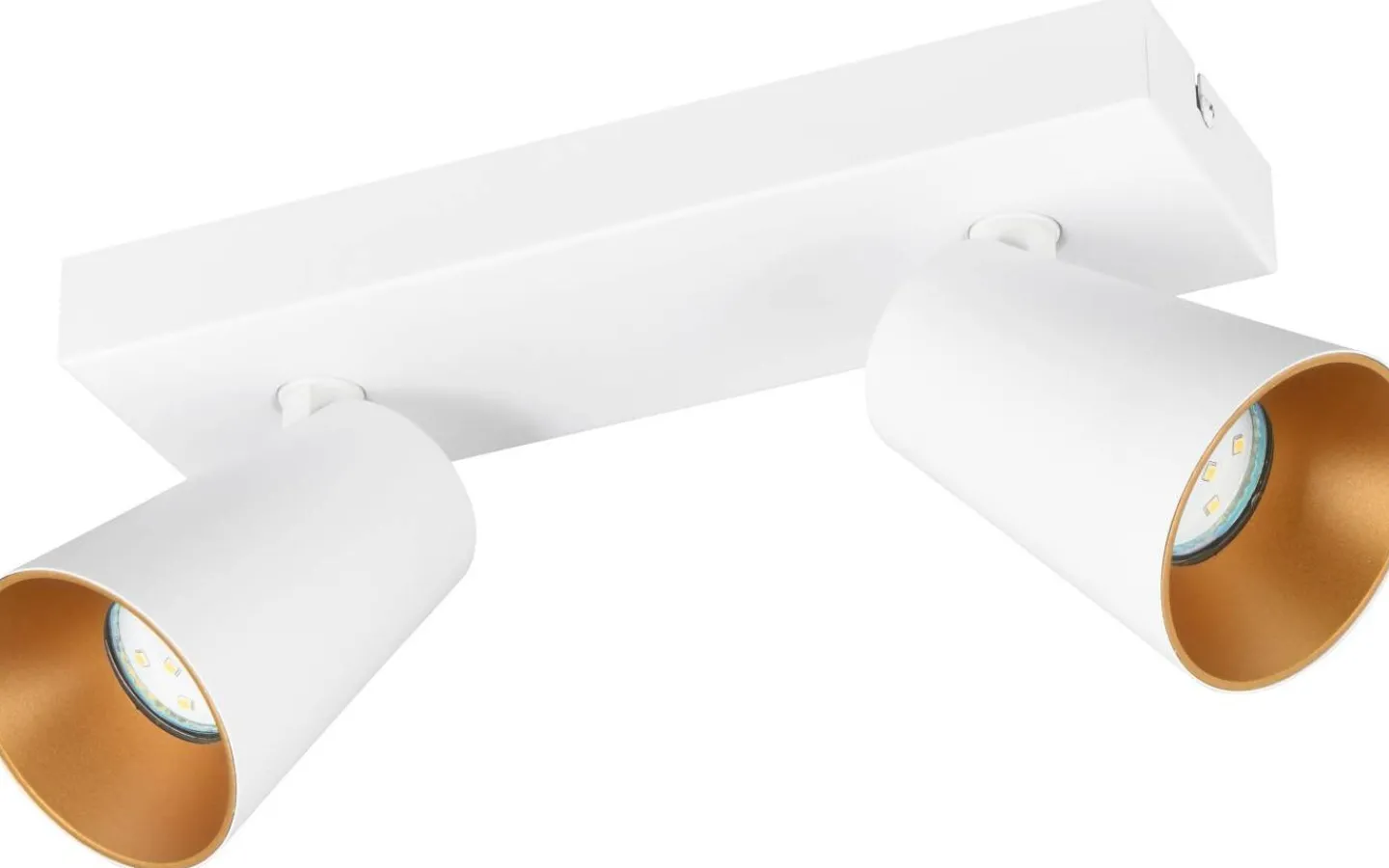 Takspot Med 2 Lampor < Trio Lighting Sharp Spotlight 2-delad GU10 matt vit/guld