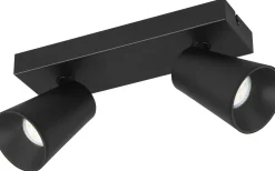 Takspot Med 2 Lampor-Trio Lighting Sharp Spotlight 2-delad GU10 matt svart/guld