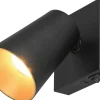 Läslampor-Trio Lighting Sharp Spotlight GU10 matt svart/guld