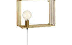 Vardagsrum|Hall & Trappa-Markslojd Shelf Vägglampa Guld
