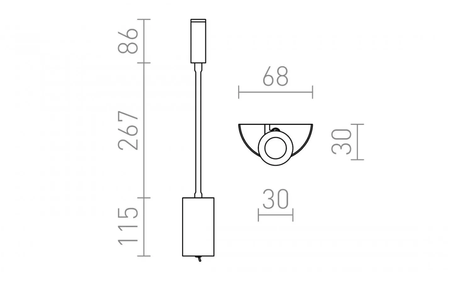Sovrum|Läslampor < Rendl Show Vägglampa Vit/Krom LED 3W 3000K