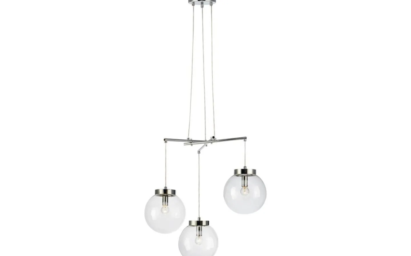 Stora Taklampor Ø50-69 Cm-Markslojd Sicily Pendel 3L Krom/Klar