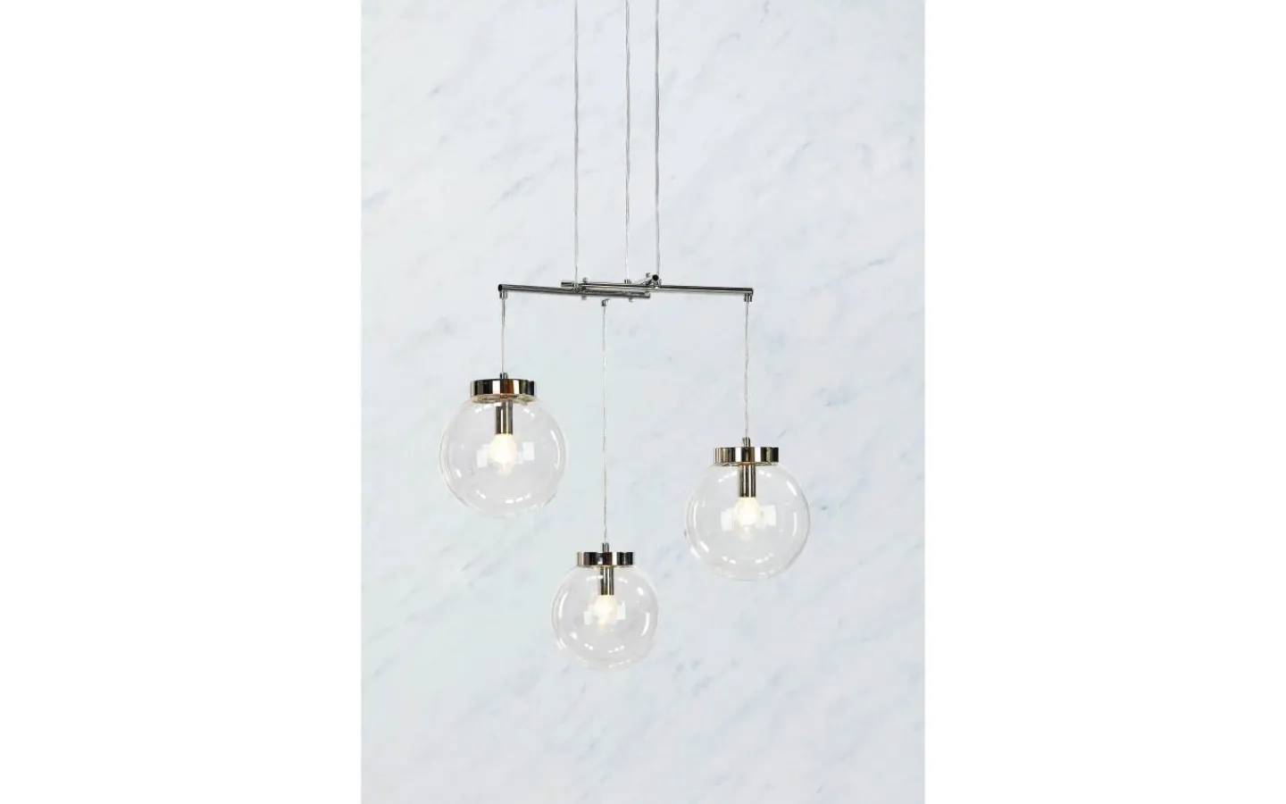 Stora Taklampor Ø50-69 Cm-Markslojd Sicily Pendel 3L Krom/Klar