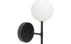 Badrumslampor Vägg < PR Home Sigma Vägglampa 25cm Svart/Opal