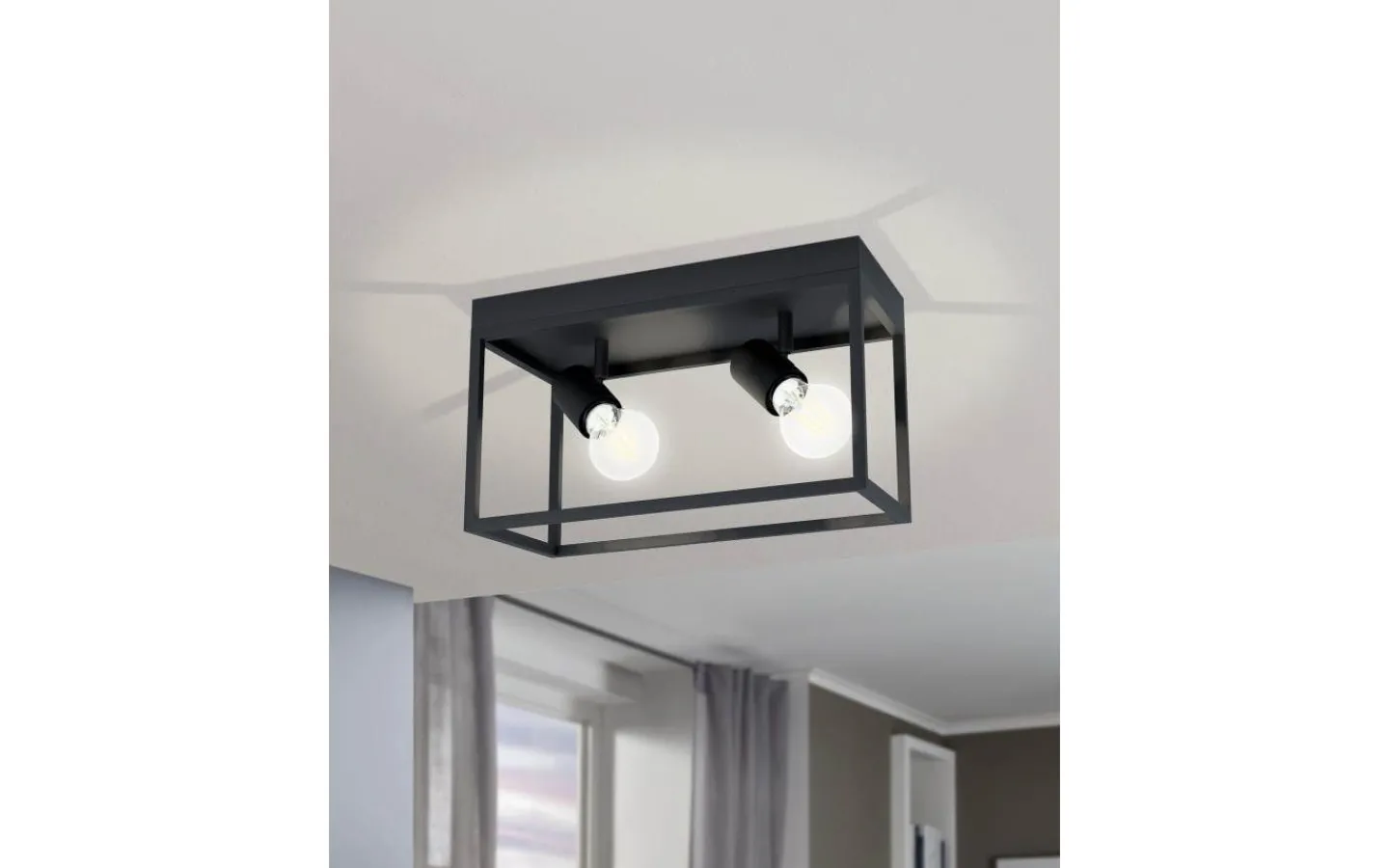 Plafonder-Eglo Silentina Plafond 36cm Svart