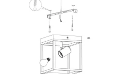 Plafonder-Eglo Silentina Plafond 18cm Svart