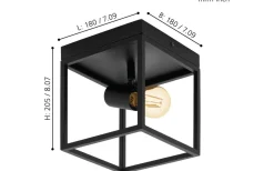 Plafonder-Eglo Silentina Plafond 18cm Svart