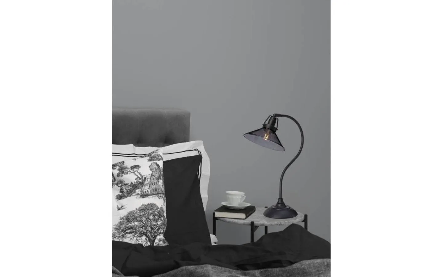 Sovrum|Skrivbordslampor < Cottex Skomakare Bordslampa 47cm Svart/Rök