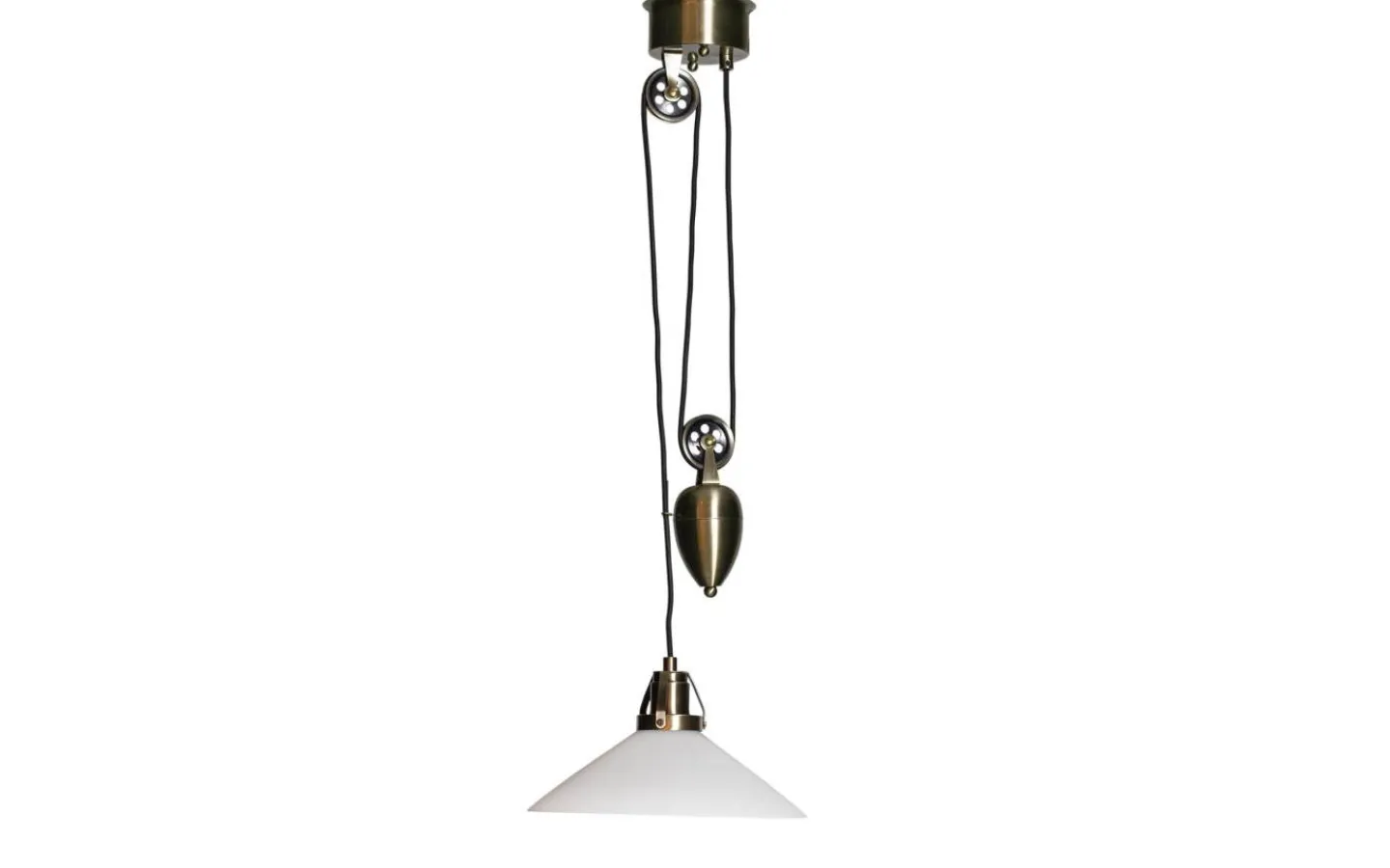 Kök & Matplats-Cottex Skomakare Hisslampa 37cm E27 Antik/Vit