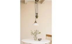 Kök & Matplats-Cottex Skomakare Hisslampa 37cm E27 Antik/Vit