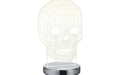Nattlampor|Barnrum-Reality Skull Bordslampa LED i krom