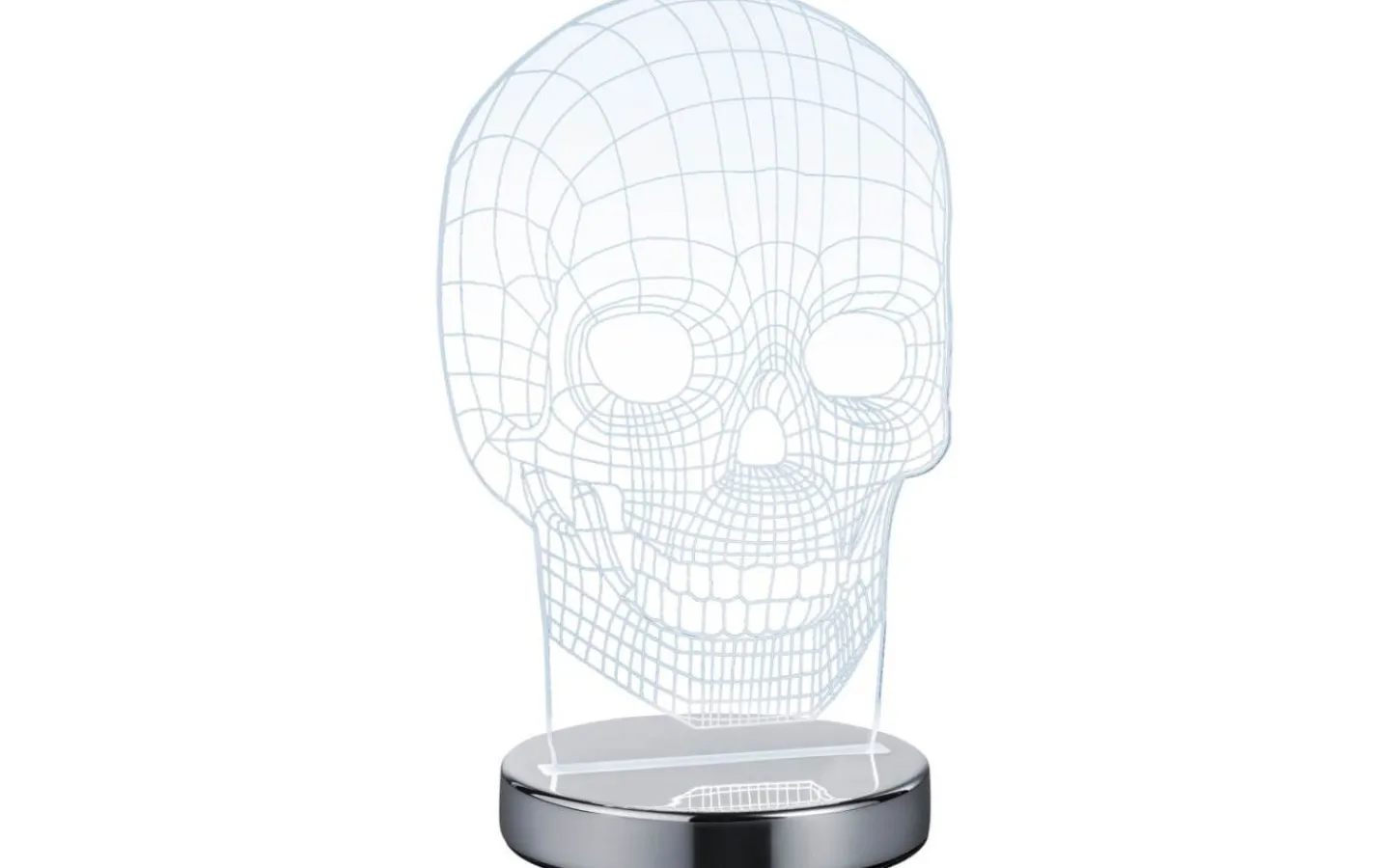 Nattlampor|Barnrum-Reality Skull Bordslampa LED i krom