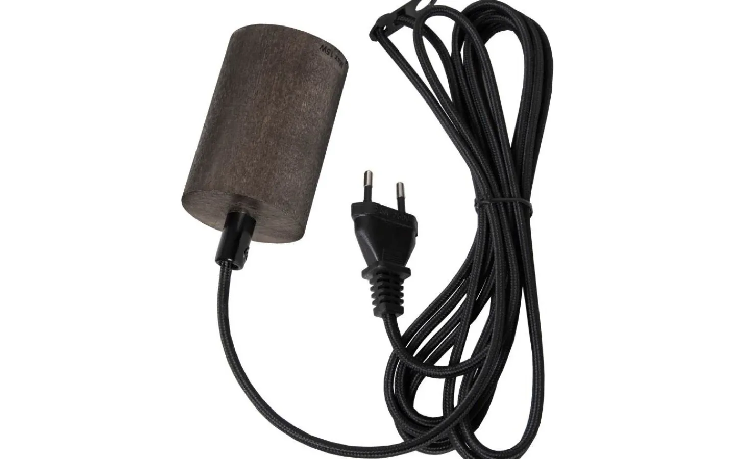 Sladdställ Med Sockel < Star Trading Sladdställ E27 Slim 3,5m Brun/Svart