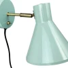 Läslampor-Dyberg Larsen Sleep Vägglampa Blank Mint/Antikmässing