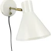 Läslampor-Dyberg Larsen Sleep Vägglampa Blank Pärlvit/Antikmässing