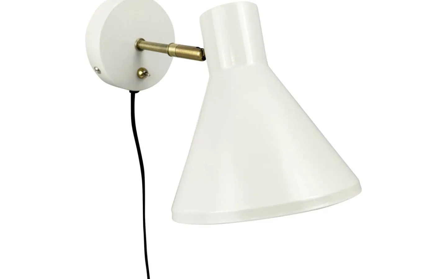 Läslampor-Dyberg Larsen Sleep Vägglampa Blank Pärlvit/Antikmässing