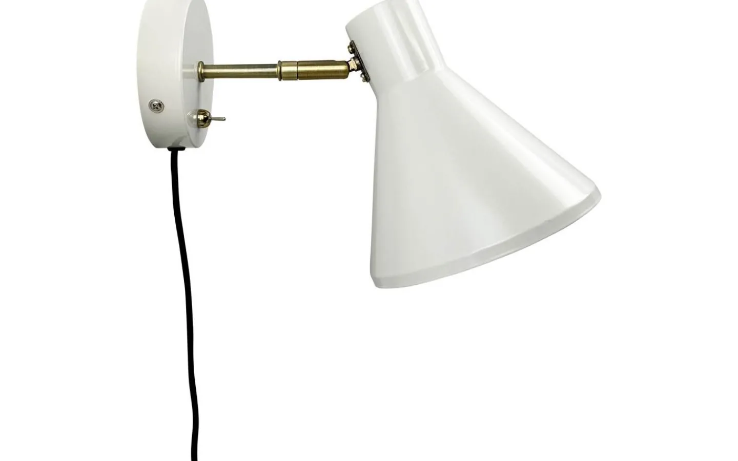 Läslampor-Dyberg Larsen Sleep Vägglampa Blank Pärlvit/Antikmässing