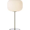 Bordslampor < Markslojd Sober Bordslampa 50cm Vit/Satinnickel