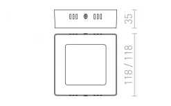 Plafonder < Rendl Socorro Sq Plafond 12cm LED 6W 3000K Vit