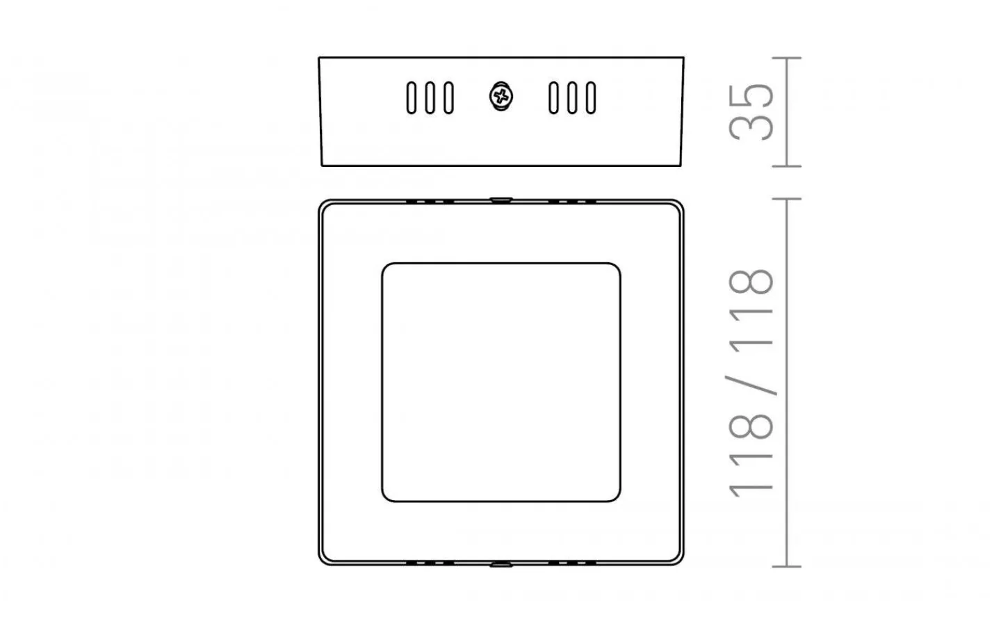 Plafonder < Rendl Socorro Sq Plafond 12cm LED 6W 3000K Vit