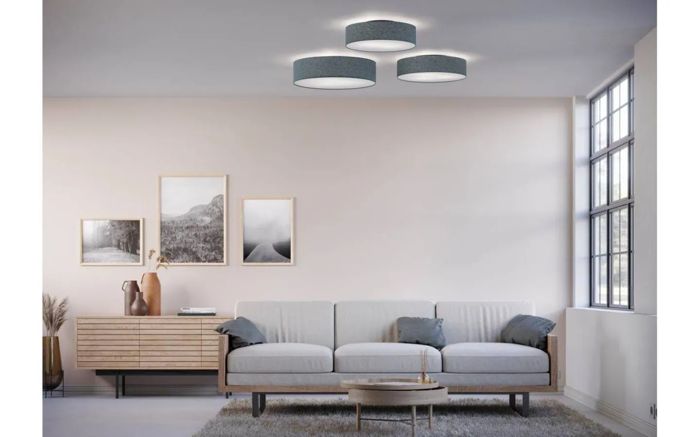 Plafonder < Belid Soft Plafond Ø44 Blå Ull