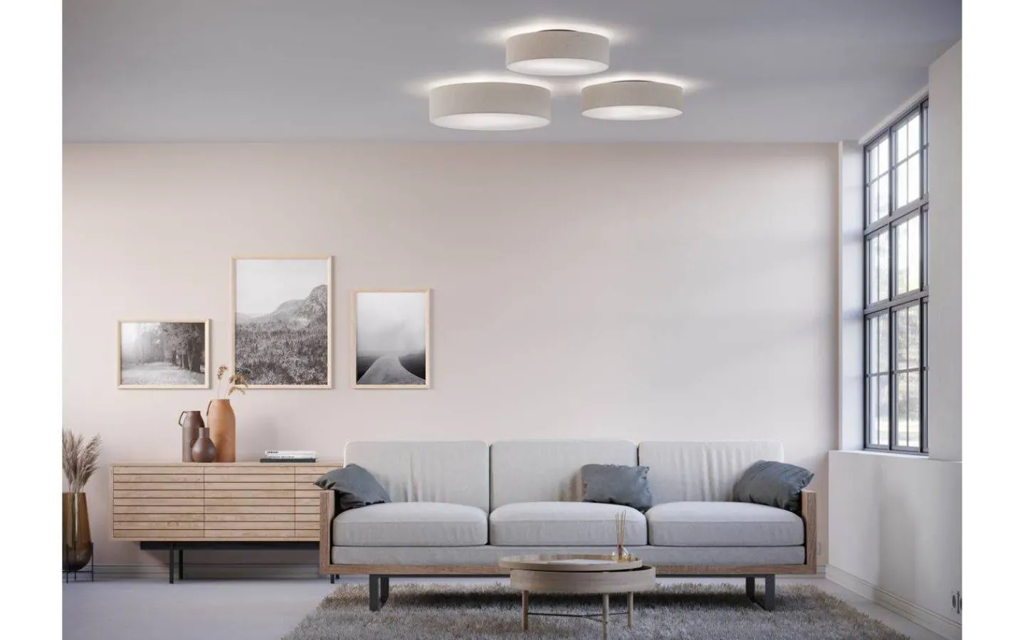 Plafonder-Belid Soft Plafond Ø44 Vit Ull