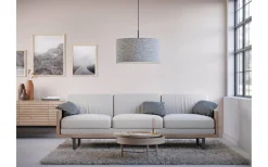 Stora Taklampor Ø50-69 Cm-Belid Soft Taklampa Ø57 Grå Ull