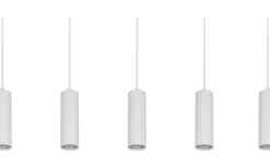 Avlånga Taklampor-Trio Lighting Soka Takpendel 5-delad GU10 matt vit