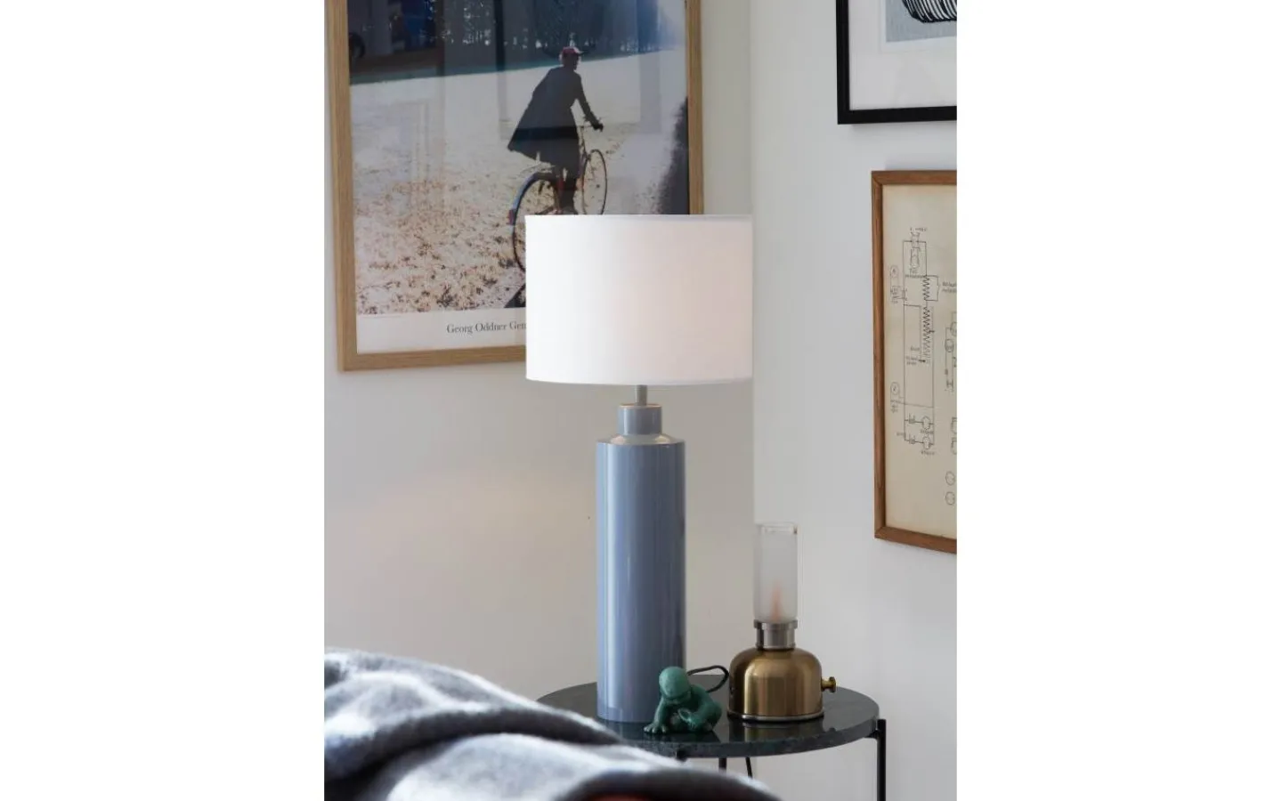 Bordslampor < PR Home Solo Bordslampa 65cm Blank Denim/Vit