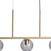Avlånga Taklampor-Dyberg Larsen Sophia Taklampa 91cm Rök/Mässing
