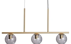 Avlånga Taklampor-Dyberg Larsen Sophia Taklampa 91cm Rök/Mässing