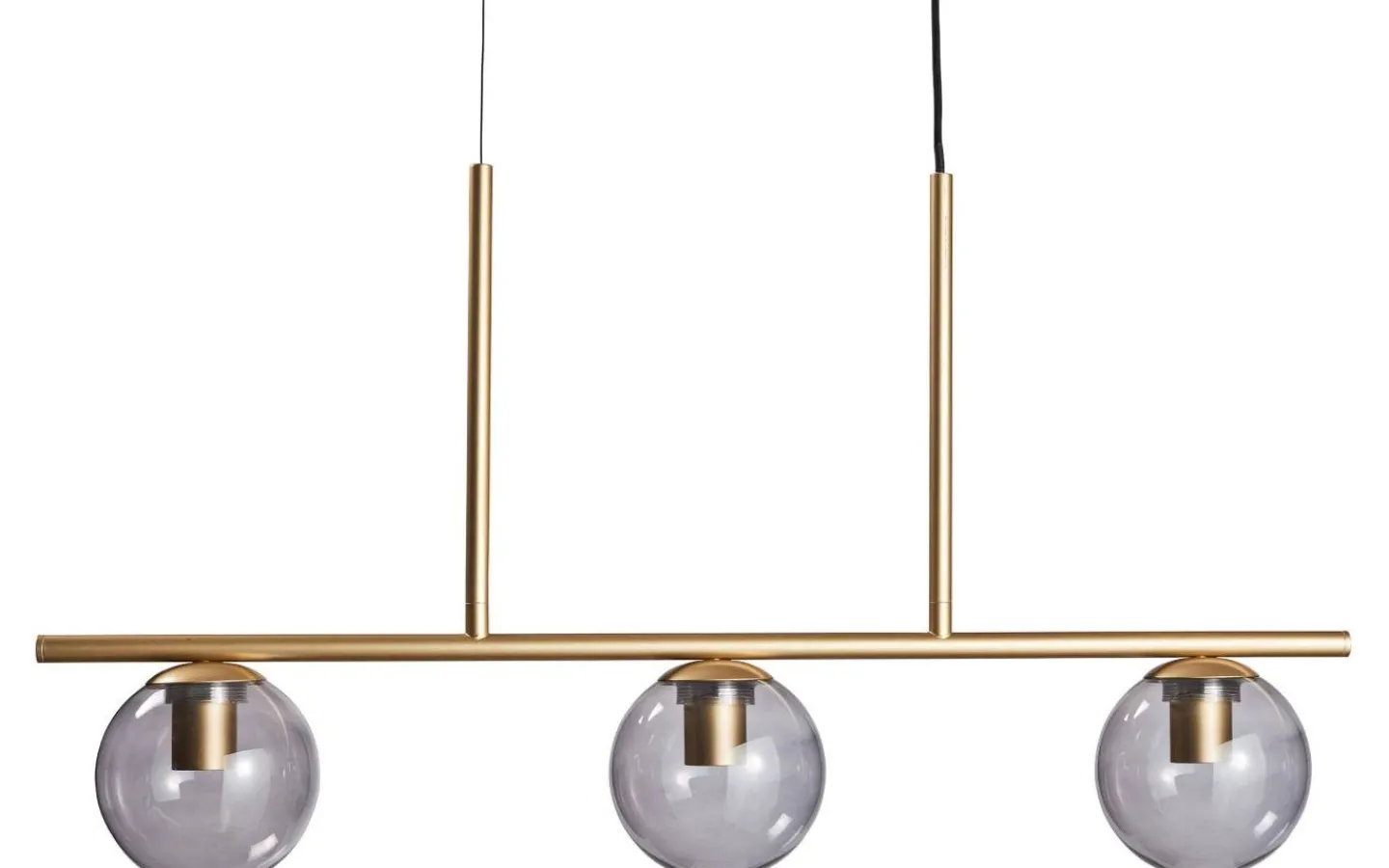 Avlånga Taklampor-Dyberg Larsen Sophia Taklampa 91cm Rök/Mässing