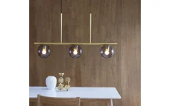 Avlånga Taklampor-Dyberg Larsen Sophia Taklampa 91cm Rök/Mässing