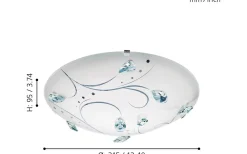 Plafonder-Eglo Sorrenta Plafond 31,5 LED 4000K 16W Vit/Kristall