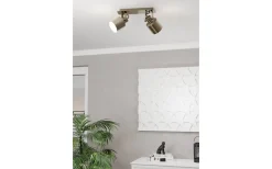 Avlånga Takspotlights|Takspot Med 2 Lampor < Eglo Southery Takspotlight 47cm Borstad Krämguld